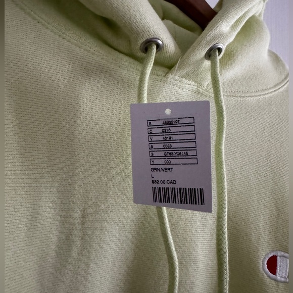 Highlighter Green Champion Hoodie New With Tags (Bought From Urban Outfitters) - Picture 4 of 4